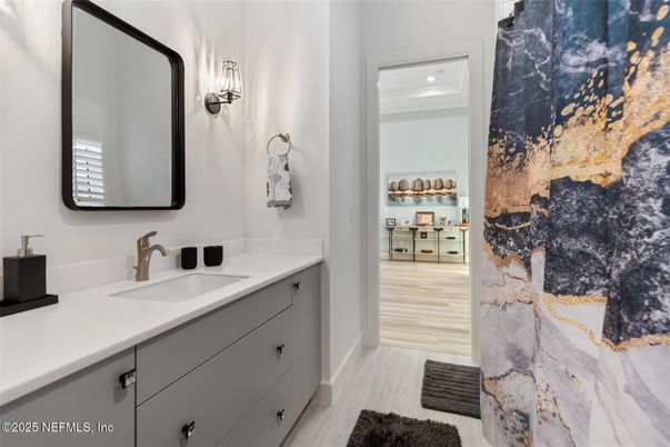 Bathroom, Interior, Wood Texture Flooring