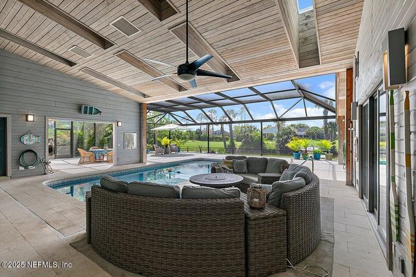 Glass Ceilings, Interior, Living room, Pool, Sun Room