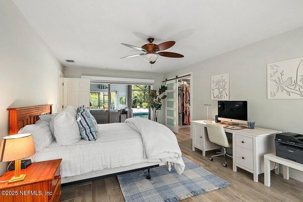 Bedroom, Home Office, Interior, Wood Texture Flooring