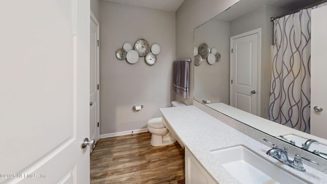 Bathroom, Interior, Wood Texture Flooring
