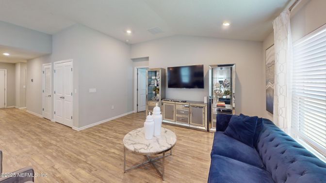 Interior, Recessed Lighting, Wood Texture Flooring