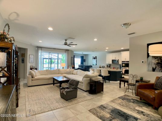 Dining room, Interior, Kitchen, Living room, Recessed Lighting, Stainless Steel Appliances