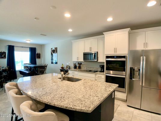 Dining room, Interior, Kitchen, Recessed Lighting, Stainless Steel Appliances