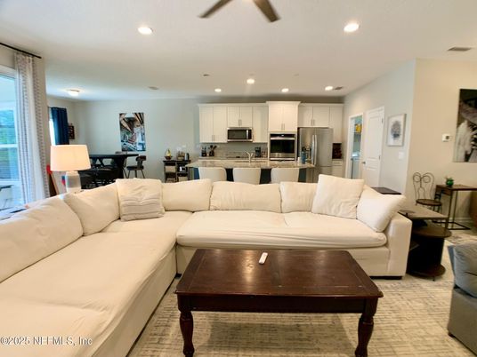 Dining room, Interior, Kitchen, Living room, Recessed Lighting, Stainless Steel Appliances