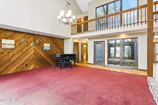 Chandelier, Interior, Piano, Wooden Walls