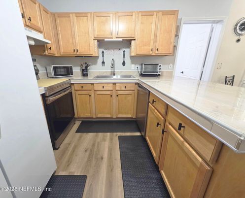Interior, Kitchen, Wood Texture Flooring