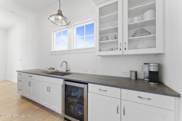 Interior, Kitchen, Pendant Lights, Wood Texture Flooring