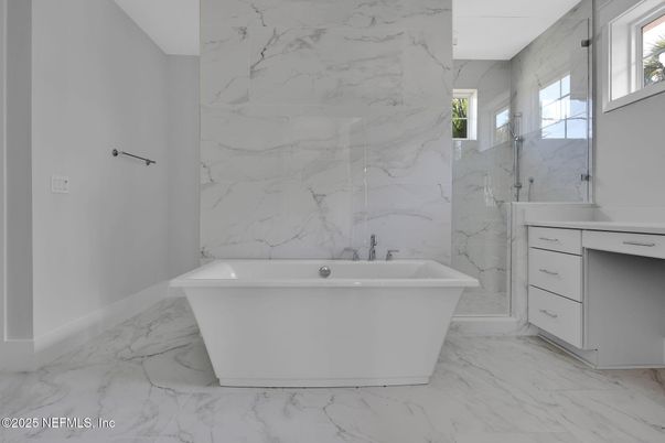 Bathroom, Free Standing Baths, Interior, Marble, Marble Walls
