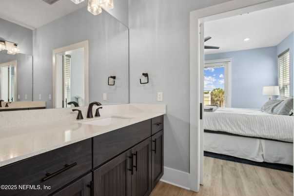Bathroom, Bedroom, Interior, Recessed Lighting, Wood Texture Flooring