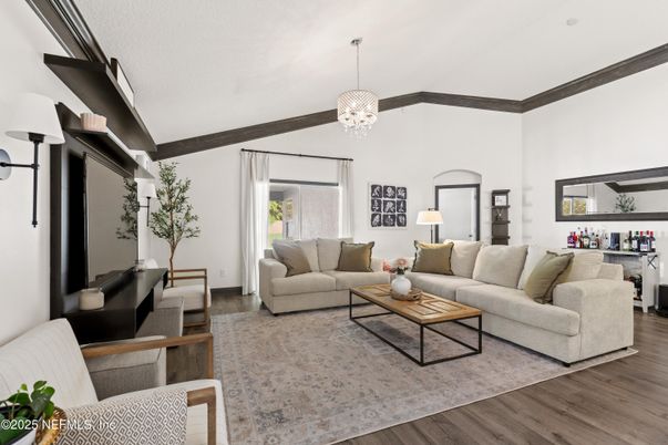 Chandelier, Interior, Living room, Pendant Lights, Wood Texture Flooring