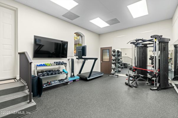 Fitness Equipment, Gym, Interior, Recessed Lighting