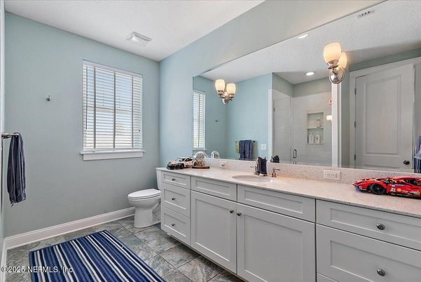 Bathroom, Dual Sink Vanities, Interior, Recessed Lighting
