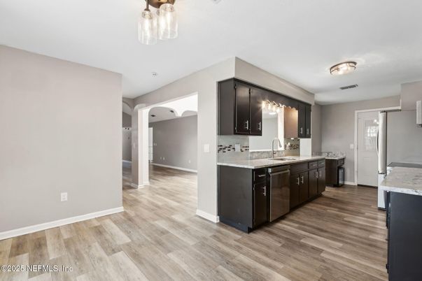 Interior, Kitchen, Wood Texture Flooring