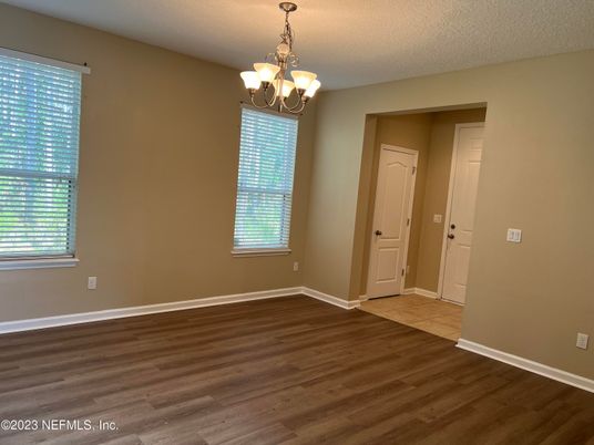 Chandelier, Empty room, Interior, Wood Texture Flooring