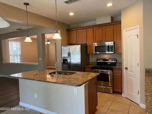 Interior, Kitchen, Pendant Lights, Recessed Lighting, Stainless Steel Appliances