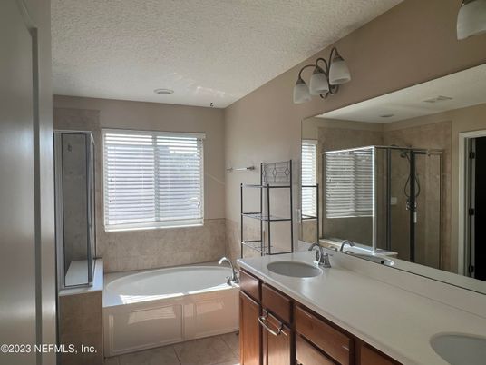 Bathroom, Dual Sink Vanities, Glass Shower, Interior