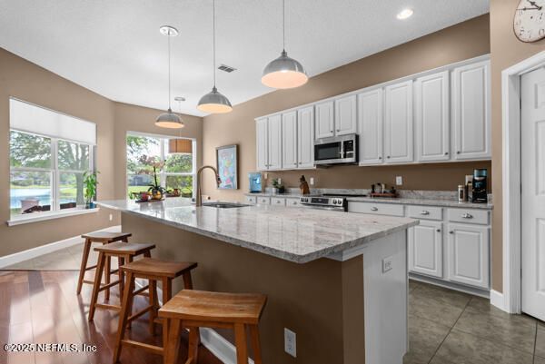 Interior, Kitchen, Pendant Lights, Recessed Lighting, Stainless Steel Appliances