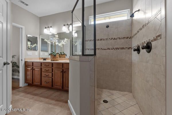 Bathroom, Dual Sink Vanities, Glass Shower, Interior