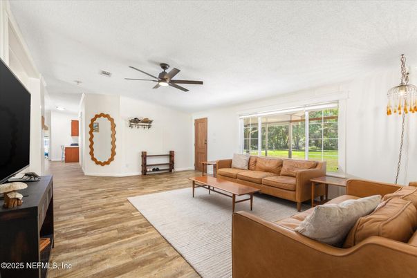Interior, Living room, Pendant Lights, Wood Texture Flooring