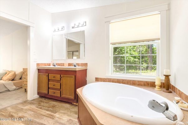 Bathroom, Interior, Wood Texture Flooring