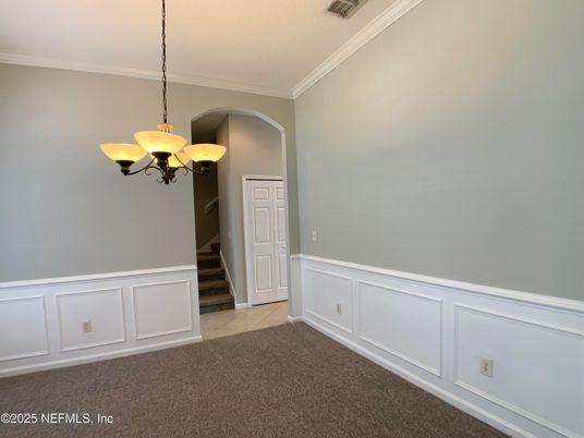 Chandelier, Empty room, Interior