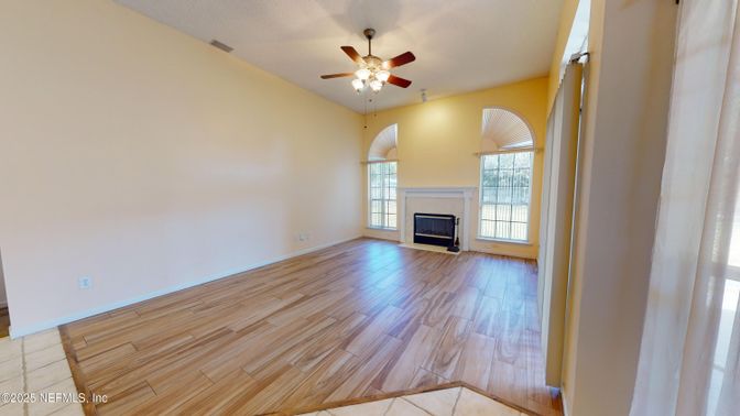 Empty room, Fireplace, Interior, Wood Texture Flooring