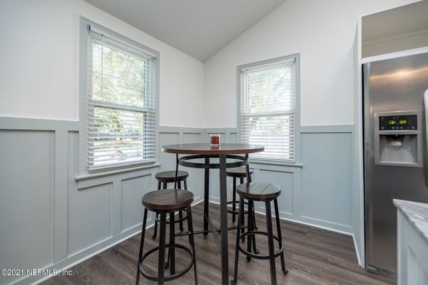 Dining room, Interior, Wood Texture Flooring