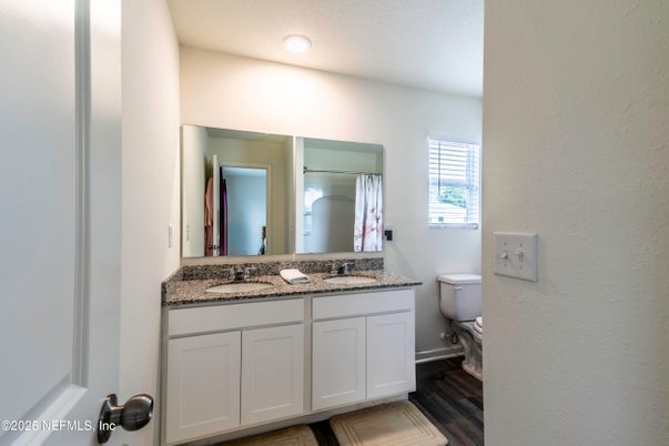 Bathroom, Interior, Recessed Lighting, Wood Texture Flooring