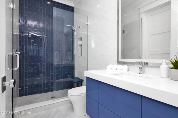 Bathroom, Glass Shower, Interior, Marble, Marble Walls