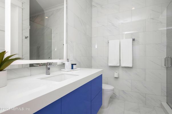 Bathroom, Glass Shower, Interior, Marble, Marble Walls