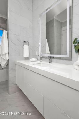 Bathroom, Dual Sink Vanities, Interior, Marble, Marble Walls