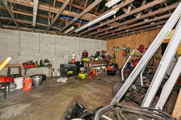 Interior, Stone Walls, Wooden Beams