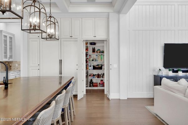 Chandelier, Interior, Kitchen, Pendant Lights, Wood Texture Flooring