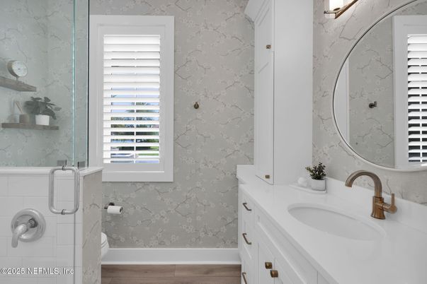 Bathroom, Interior, Wood Texture Flooring