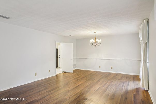 Chandelier, Empty room, Interior, Wood Texture Flooring