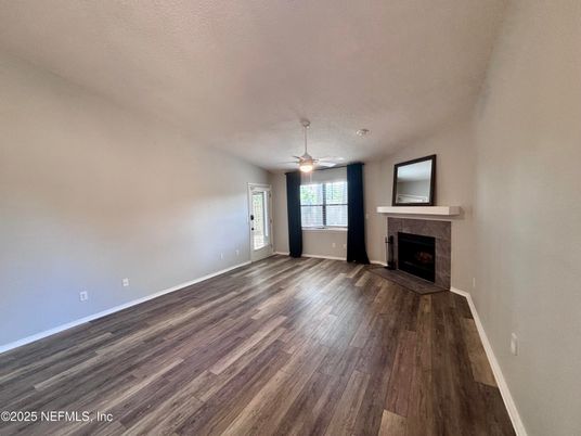 Empty room, Fireplace, Interior, Wood Texture Flooring