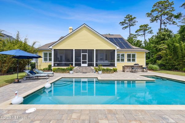 Exterior, Pool, Solar Panels