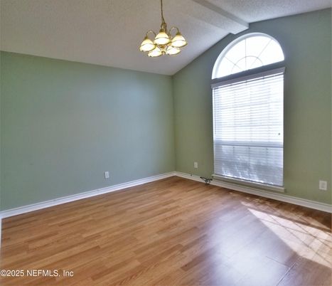 Empty room, Interior, Pendant Lights, Wood Texture Flooring