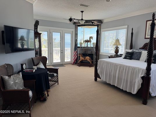 Bedroom, Fireplace, Interior