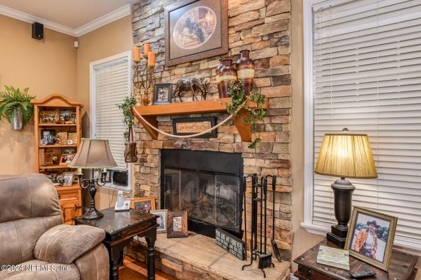 Fireplace, Interior, Stone Walls