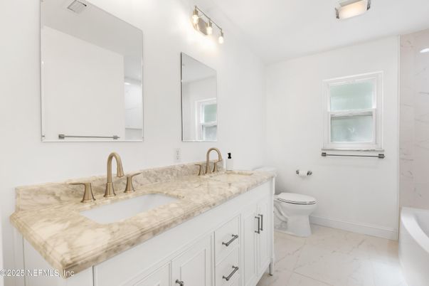 Bathroom, Dual Sink Vanities, Interior, Marble