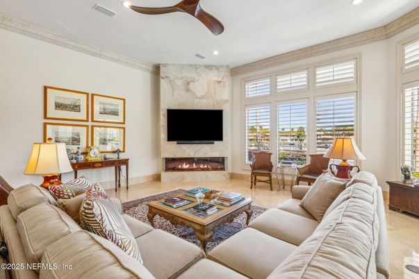 Fireplace, Interior, Living room, Recessed Lighting