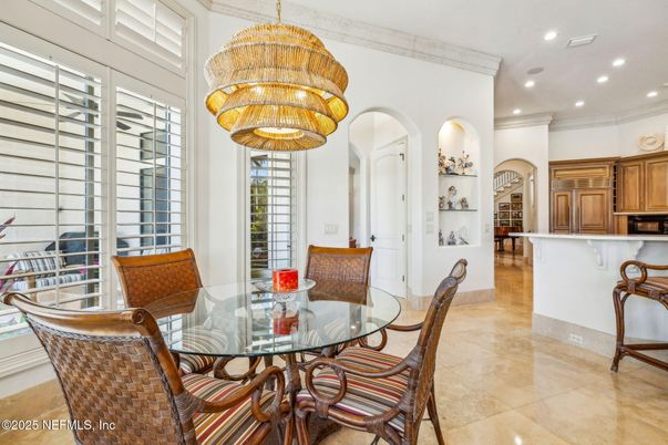 Chandelier, Dining room, Interior, Recessed Lighting
