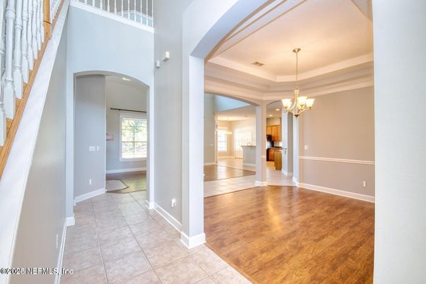 Chandelier, Interior, Recessed Lighting, Wood Texture Flooring