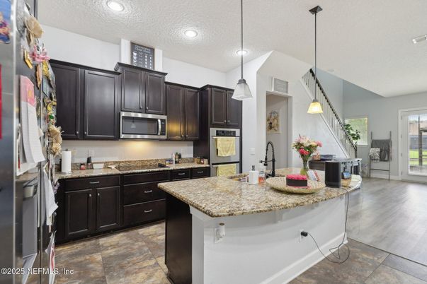 Interior, Kitchen, Pendant Lights, Recessed Lighting, Stainless Steel Appliances