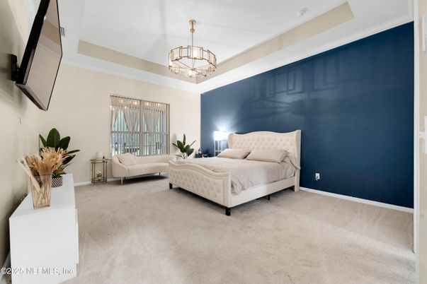 Bedroom, Chandelier, Interior