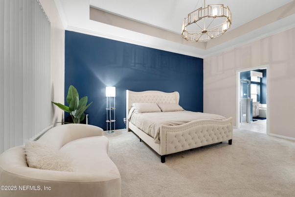 Bedroom, Chandelier, Interior