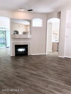 Empty room, Fireplace, Interior, Wood Texture Flooring