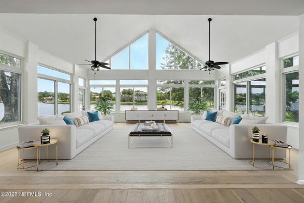 Interior, Living room, Sun Room, Water, Wood Texture Flooring