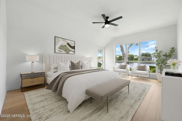 Bedroom, Interior, Water, Wood Texture Flooring